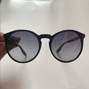 McQ Alexander McQueen MQ0038S 003 Women's Sunglasses Round Black / Gray Gradient